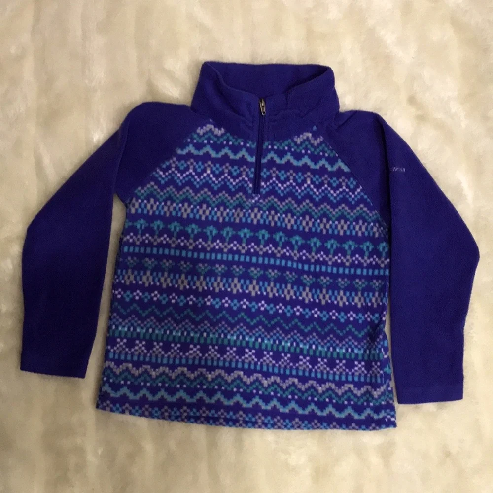 Columbia Toddler Glacial Printed Fleece 1/4 Zip Pullover | EUC - Picture 3 of 5